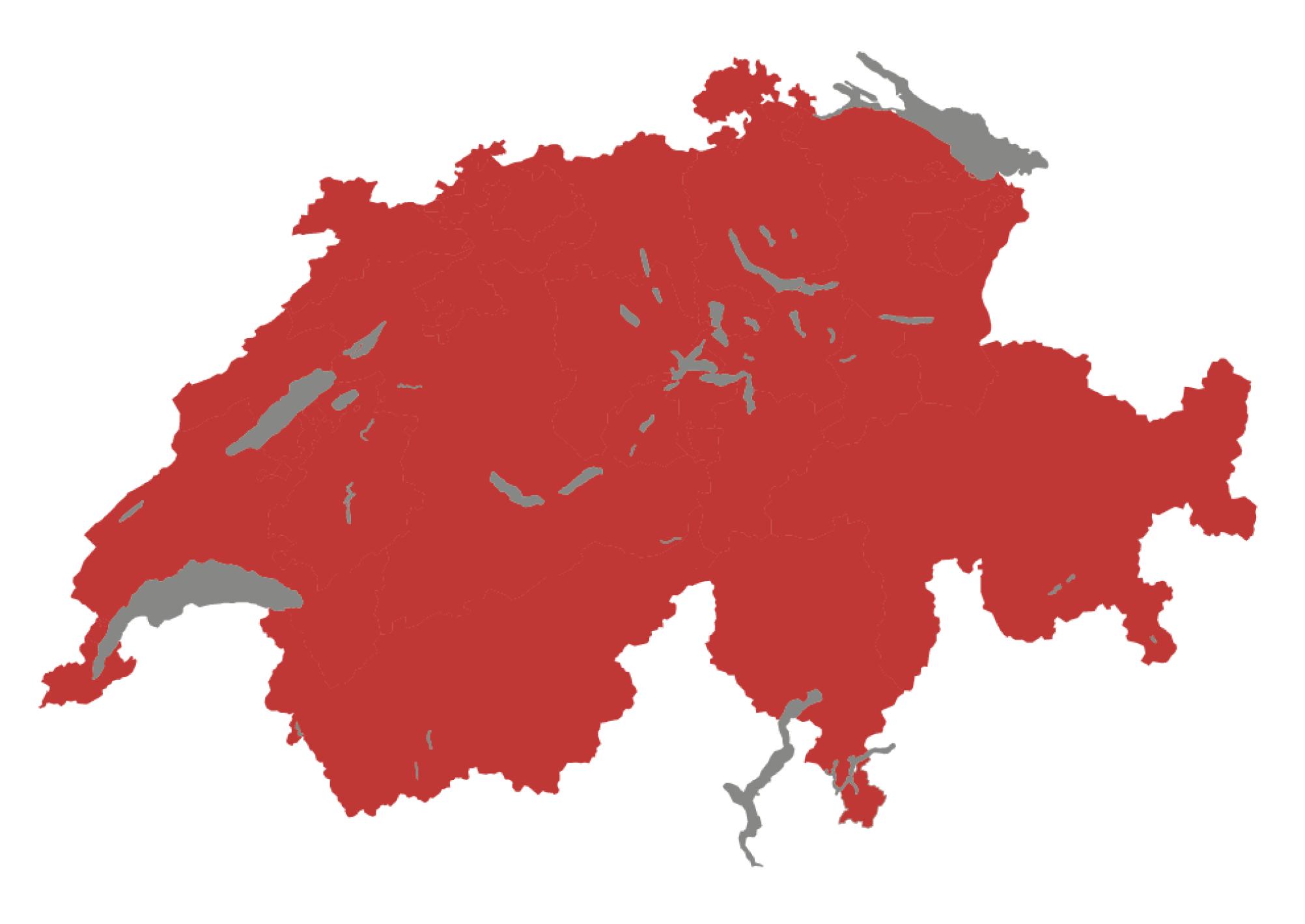 La prima cartina indica le frontiere nazionali della Svizzera.
